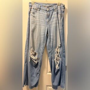 American Eagle low-rise baggy wide leg jeans